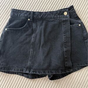 Zara Charcoal Denim Shorts